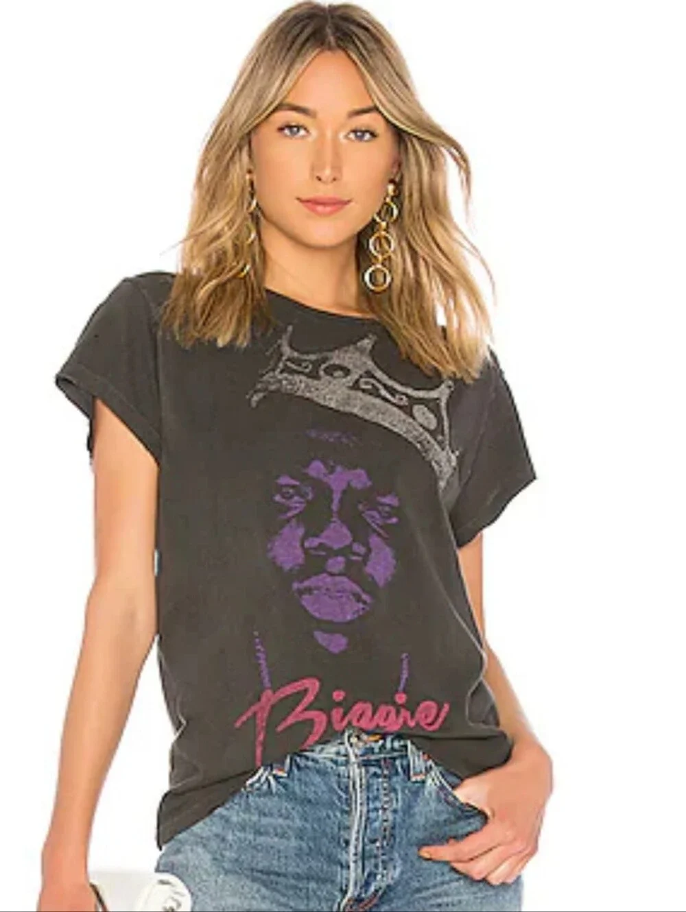 Madeworn Biggie Tee, Pigment Black, Vintage Stlye Large Unisex Rap T-shirt - Picture 3 of 8